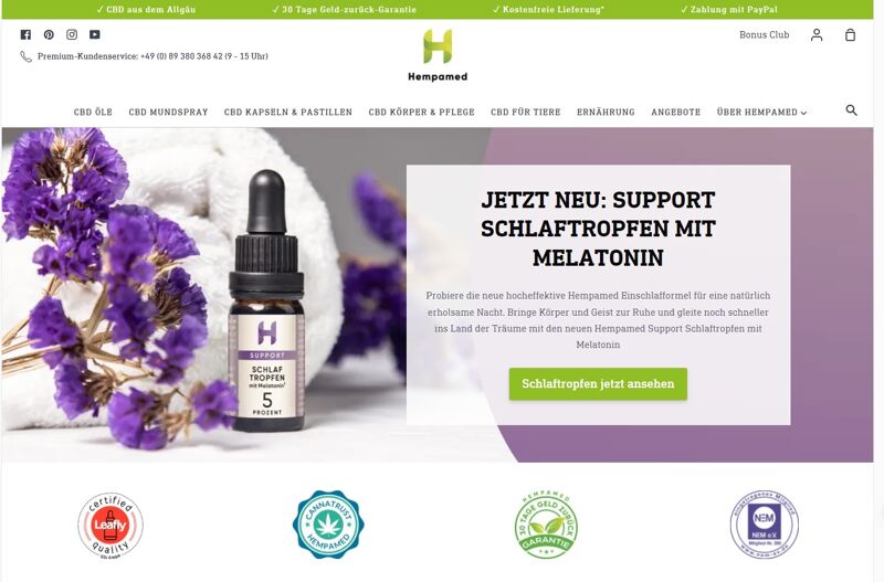 Hempamed Website 12/2021